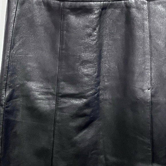 Bebe Butter Soft Black Genuine Leather Straight Skirt size 8-10, 30" waist Y2K - Picture 3 of 15
